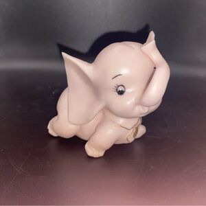 Vtg Norcrest Porcelain Pink Anthropomorphic Baby Elephant Kitch Figurines Japan